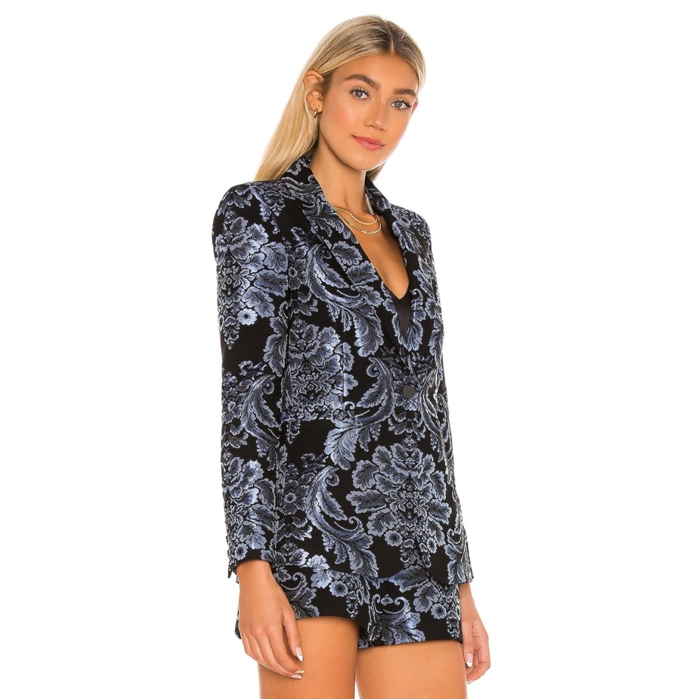 Alice + Olivia Metallic Notch Collar Bristol Fitted Blazer - Picture 9 of 15